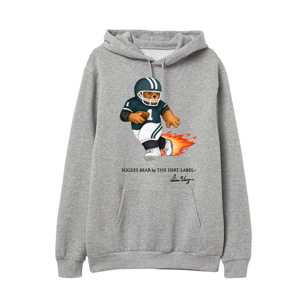 Iggles Football Bear Hoodie (Grey - Limited Edition)