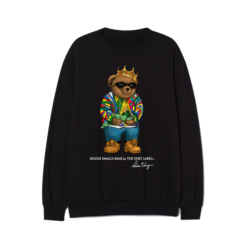 Biggie Bear Sweatshirt (Black - Limited Edition) – The Dirt Label